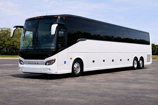56-passenger charter bus available for charter in Clearwater, FL
